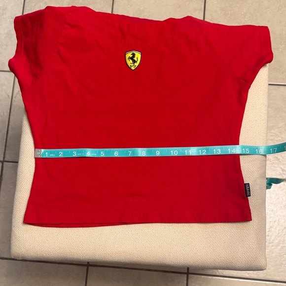 Ferrari Red Womens' Short Sleeve Tee with Shield Logo Size 2 - great condition - Picture 4 of 12